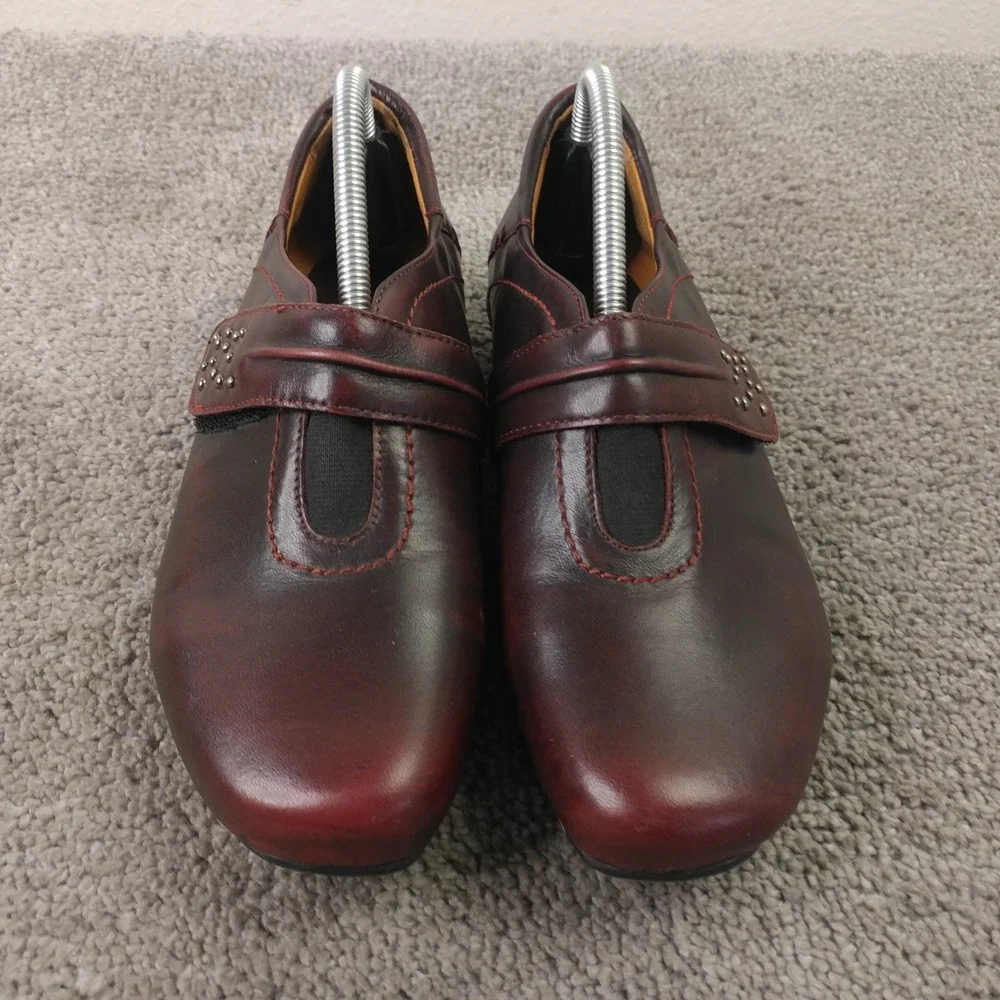 Earthies Granada Womens Size 6.5 Comfort Shoes Bordeaux Burgundy Red Leather
